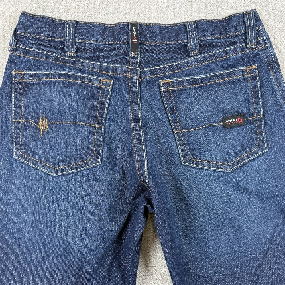 Ariat FR Men's 32x32 M3 Loose Straight Flame Resistant Denim Blue Jeans - Picture 4 of 7
